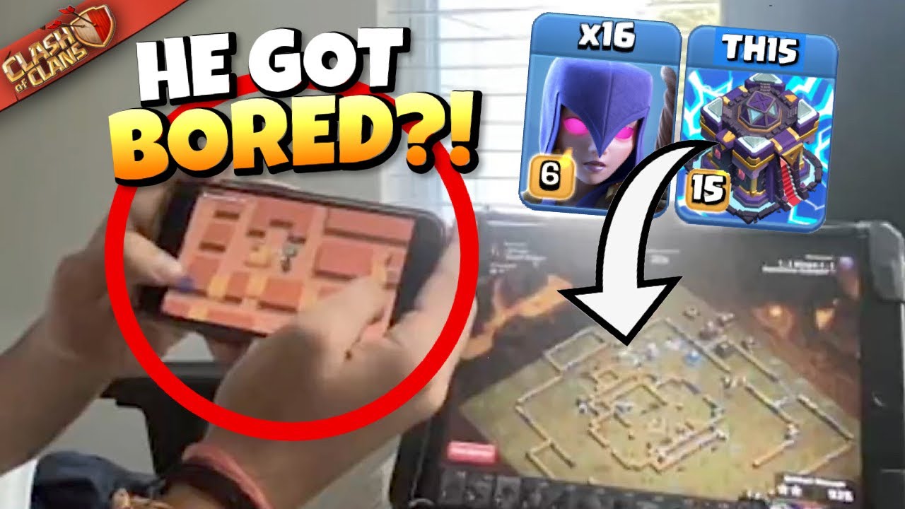 Pro Player Gets CAUGHT Playing Brawl Stars MID TH15 Attack?! Clash Of ...