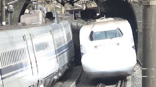 東海道新幹線 700系B5編成 のぞみ339号 新大阪行き 第二生沢トンネル (新横浜～小田原) にて N700系と離合