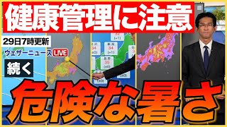 【強力な日差し】今日も危険な暑さが続く