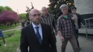 Pro-Russia forces released one of the eight Western military observers held in east Ukraine since Fr