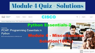 #Python #Module 4 - Miscellaneous #Solution(100%) #Programming Essentials in Python #cisco 2021