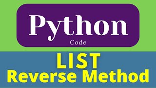 reverse method in list | List In Python | Python Tutorial | Exersice #shorts #python #ytshorts #4k