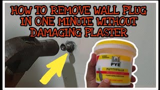 HOW TO REMOVE WALL PLUG IN ONE MINUTE WITHOUT DAMAGING PLASTER  / CARA CABUT WALL PLUG BESI