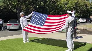 WWII US Navy Pilot Pat Patteson Memorial Services 31AUG2024 Missing Man formation flyover