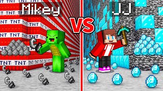 JJ vs Mikey in DANGEROUS MOUNTAIN Mine Battle in Minecraft - Maizen