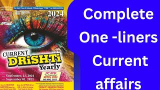 FULL ONE -LINERS Current affairs | EYE DRISHTI GHATNACHAKRA | @iaspcssimplified