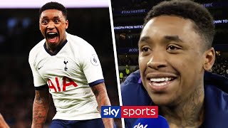 Steven Bergwijn reacts to scoring on his Tottenham debut! | With Heung-Min Son | Post Match