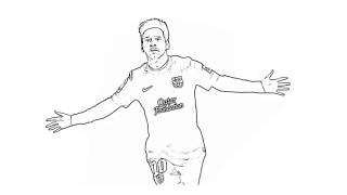 Simple drawing lionel messi