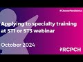 Applying to ST1 or ST3 in paediatrics - webinar