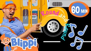 Wheels on the Bus (Blippi Edition) | 1 Hour of BLIPPI | Educational Songs For Kids