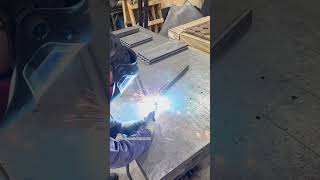 Final video of fabricating table legs for our restaurant #weld #welding