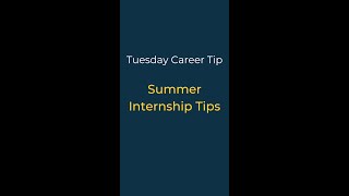 Quick Career Tips — Summer Internship Tips... | #Shorts