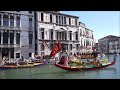 venice historical regatta parade filmed from the press boat