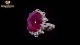 Top Quality Star Ruby || Star Ruby With Diamond || Ring