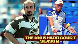 Andre Agassi VS Boris Becker 1995 US Open Semi-Finals - The 1995 Hard Court Season Preview Clip #6