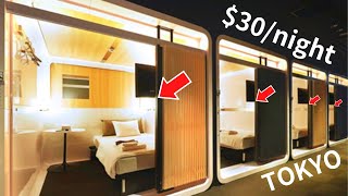 $30/night | Luxury capsule hotel (First Cabin) | Tokyo travel vlog