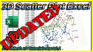 XYZ Mesh v9 Tutorials part 2.1 - New 3D Scatter Plots in Excel With COLORING