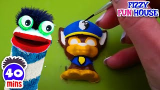 Fizzy Plays, Colors, And Cooks Pretend Food with Paw Patrol Puppies | Fun Compilation For Kids