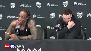 Zach LaVine, DeMar DeRozan react to the Kings 130-88 bounce-back win over the Hornets