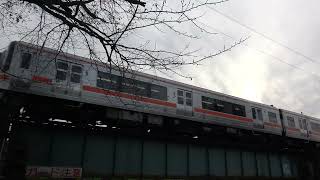 JR東海 ｷﾊ75系3400・3500番台 ｷﾊ75-3403+3503 (ﾜﾝﾏﾝ普通岐阜行き) 新境川橋梁通過