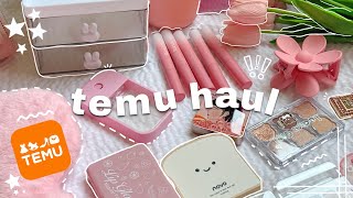 Huge Temu Unboxing 🧸🎀 [ ASMR Aesthetic ] 🫧 temu makeup, bags, cute finds