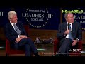 pres. george bush on his friendship with pres. bill clinton