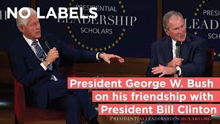 Pres. George Bush on his friendship with Pres. Bill Clinton