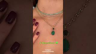 Trendy classic stylist modern vintage natural Colombian emerald \u0026 diamond jewelry sets for women