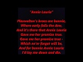 ANNIE LAURIE Lawrie Lawry Maxwelton Braes Scottish Folk poem Lyrics Words Sing Along Song