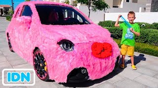 Mobil pink Vlad dan Nikita untuk anak perempuan