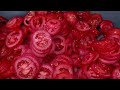 tomato slicing on universal cutting machine mod. ss8