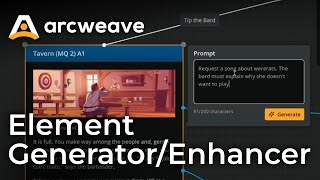 Arcweave Tutorial: Element Generator/Enhancer