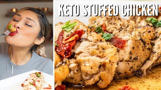 BEST STUFFED CHICKEN! How to Make Keto Stuffed Chicken | Keto, Low Carb & Only 4 Net Carbs