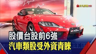 新車銷量6月加溫!上半年掛牌數年減6.9% 汽車類股受外資青睞 推升股價台股前6強│非凡新聞│20190701