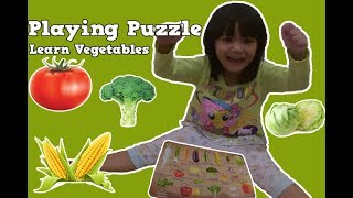 Play Puzzle While Learning the Name of Vegetables : Bermain Puzzle Sambil Belajar Nama Sayuran