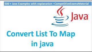 Java Examples : Convert List to Map in java with example?