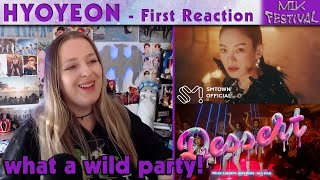 Such a Unique Concept! || HYOYEON - Dessert + DEEP MV/Live Stage/Dance Practice || First Time React