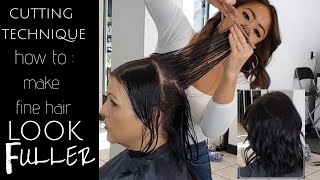 haircut for thin hair to look THICKER