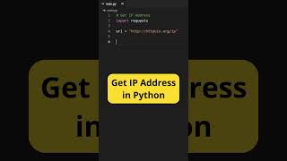 Get IP Address in Python #shorts