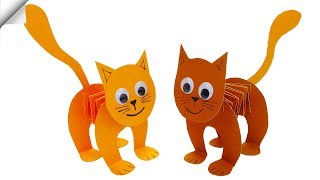 Paper CAT | Moving paper toys | Paper crafts