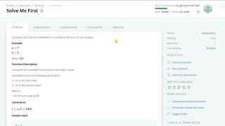hackerrank solve me first solution |