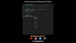 Find the size of a Dictionary in Python | Python Examples | Python Coding Tutorial