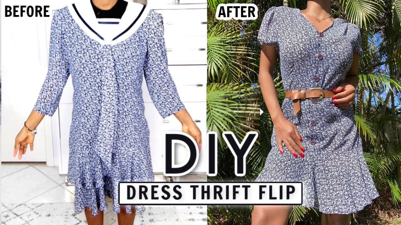 Diy Thrift Flip Dress Makeover Diy Cute Clothes Youtube