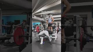 10/31/2023 - 127lbs BW - 237lbs x 1 Bench Press