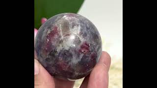 Pegmatite Unicorn Stone Sphere Healing Crystal Ball 216g 52mm