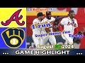 Braves vs.   Milwaukee Brewers (08/08/24)  GAME Highlights | MLB Season 2024