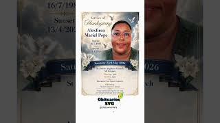 Alexfirea M. Pope | Funeral Announcement #ObituariesSVG #Obituaries #SVG