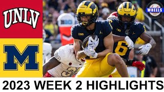#2 Michigan vs UNLV Highlights | College Football Week 2 | 2023 College Football Highlights
