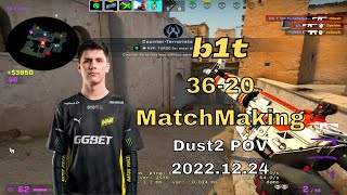 NaVi b1t 36Kills Dust2 @ Matchmaking 2022.12.24 - CSGO POV