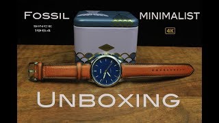 Fossil Minimalist FS5304 Unboxing [4k]